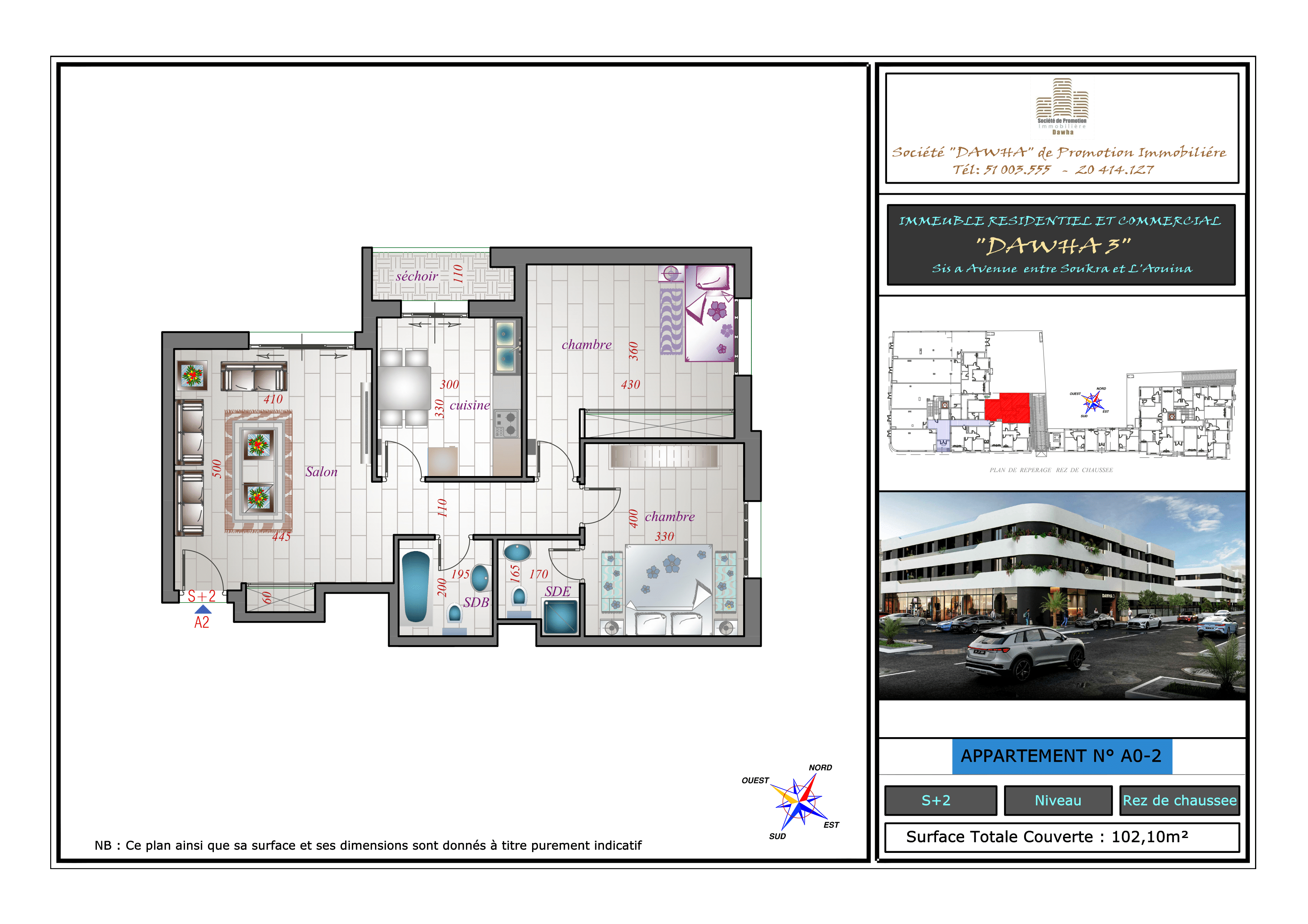 Appartement A0-2 /S+2