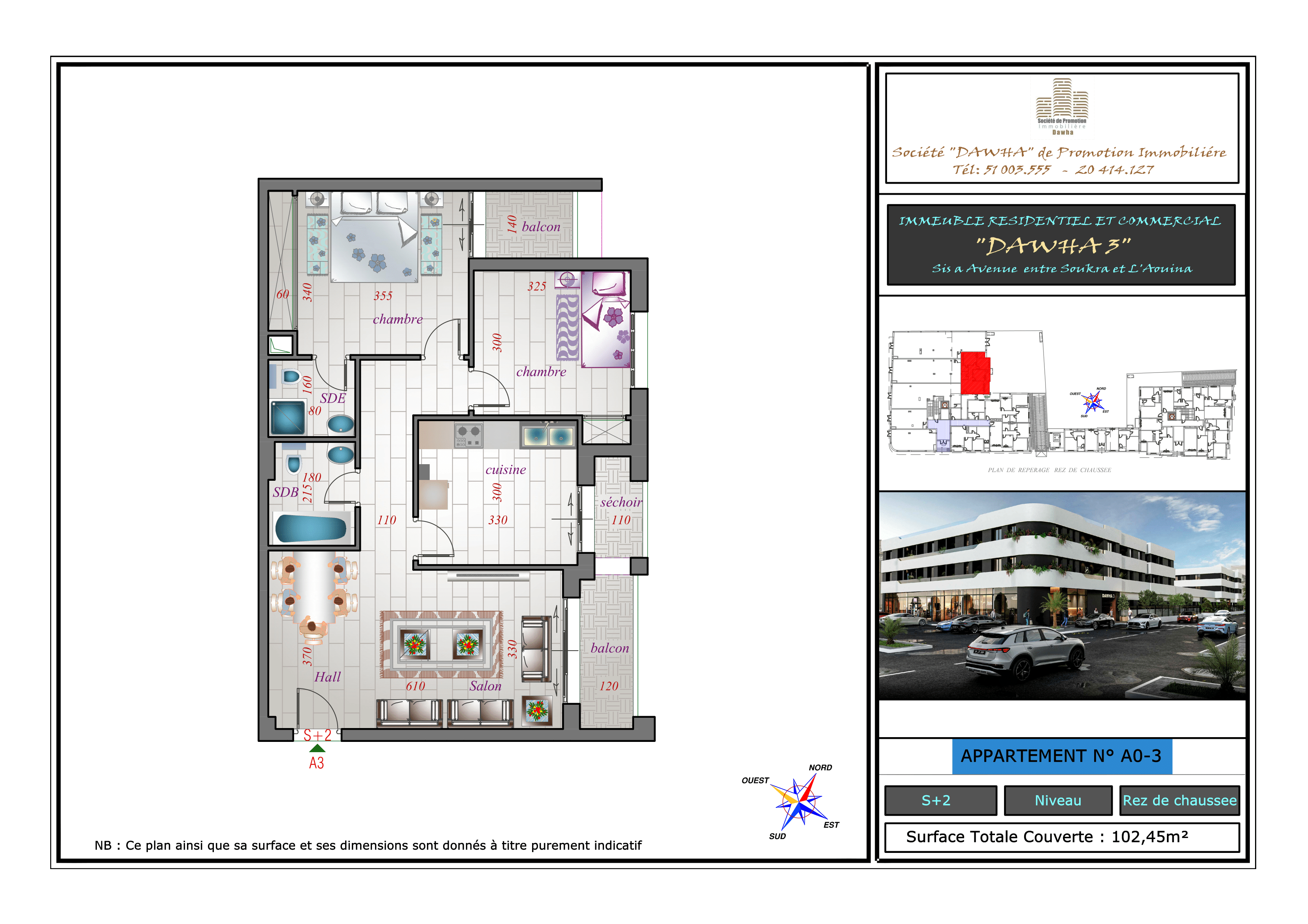 Appartement A0-3 /S+2