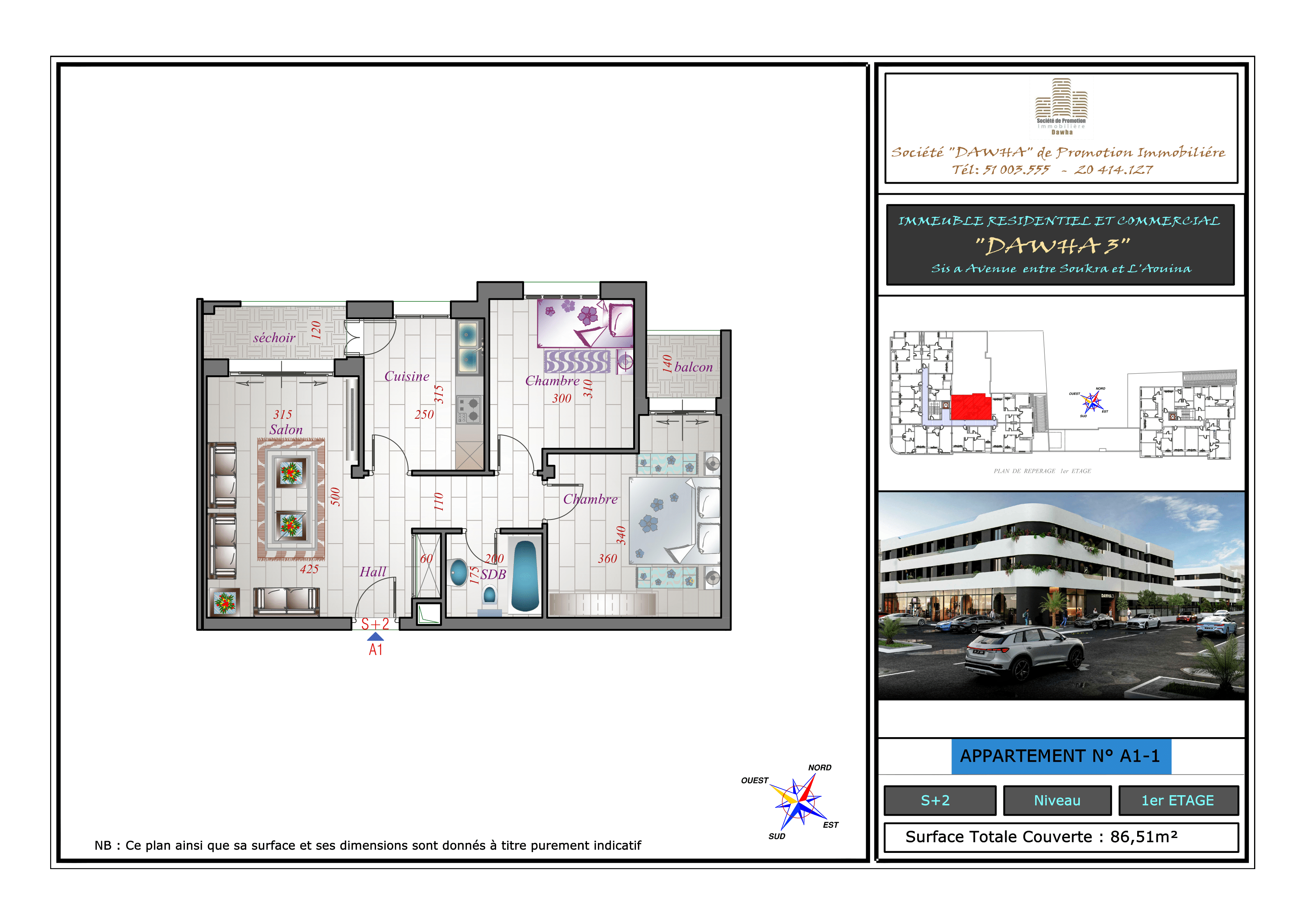 Appartement A1-1 :S+2