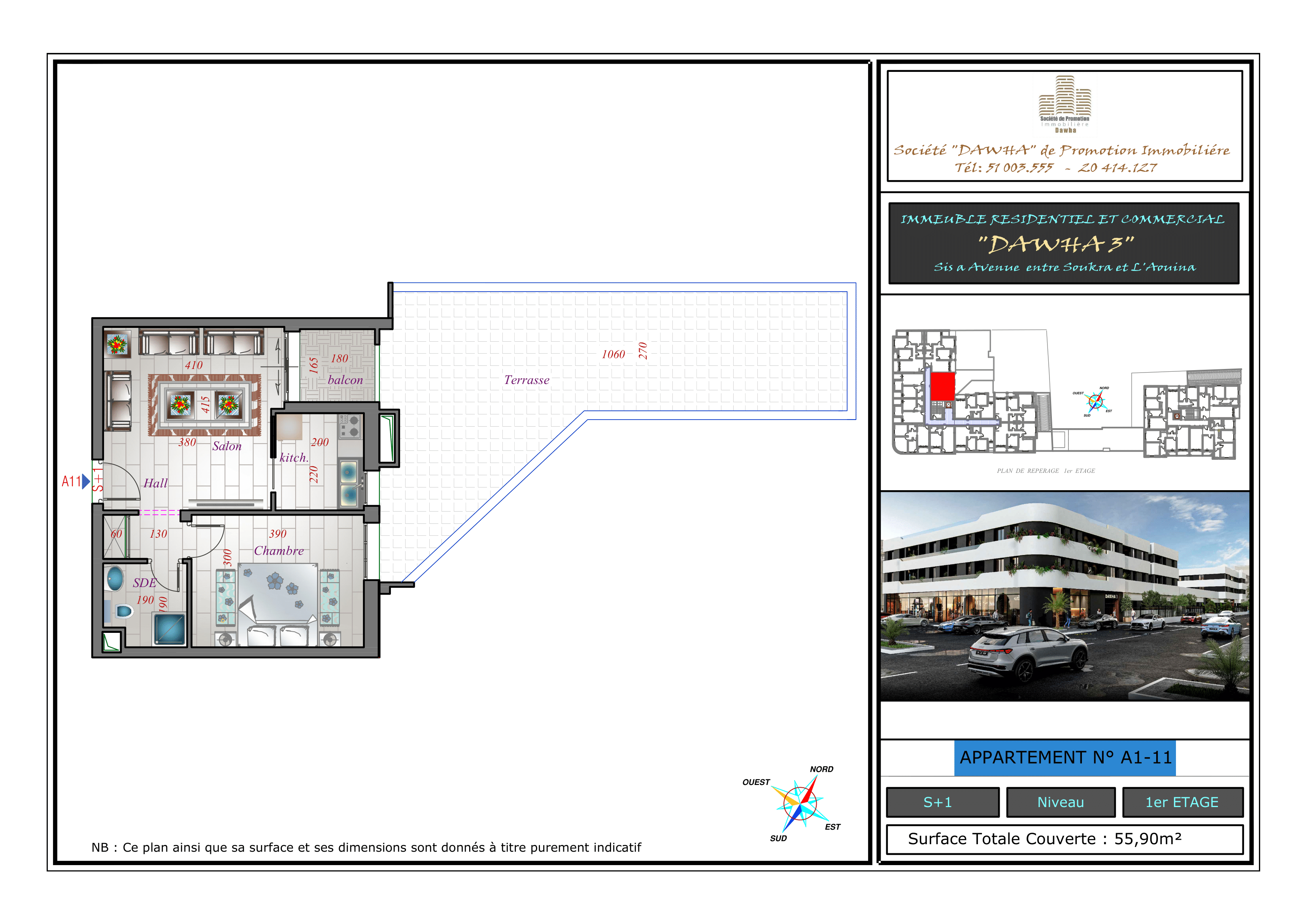 Appartement A1-11 :S+1