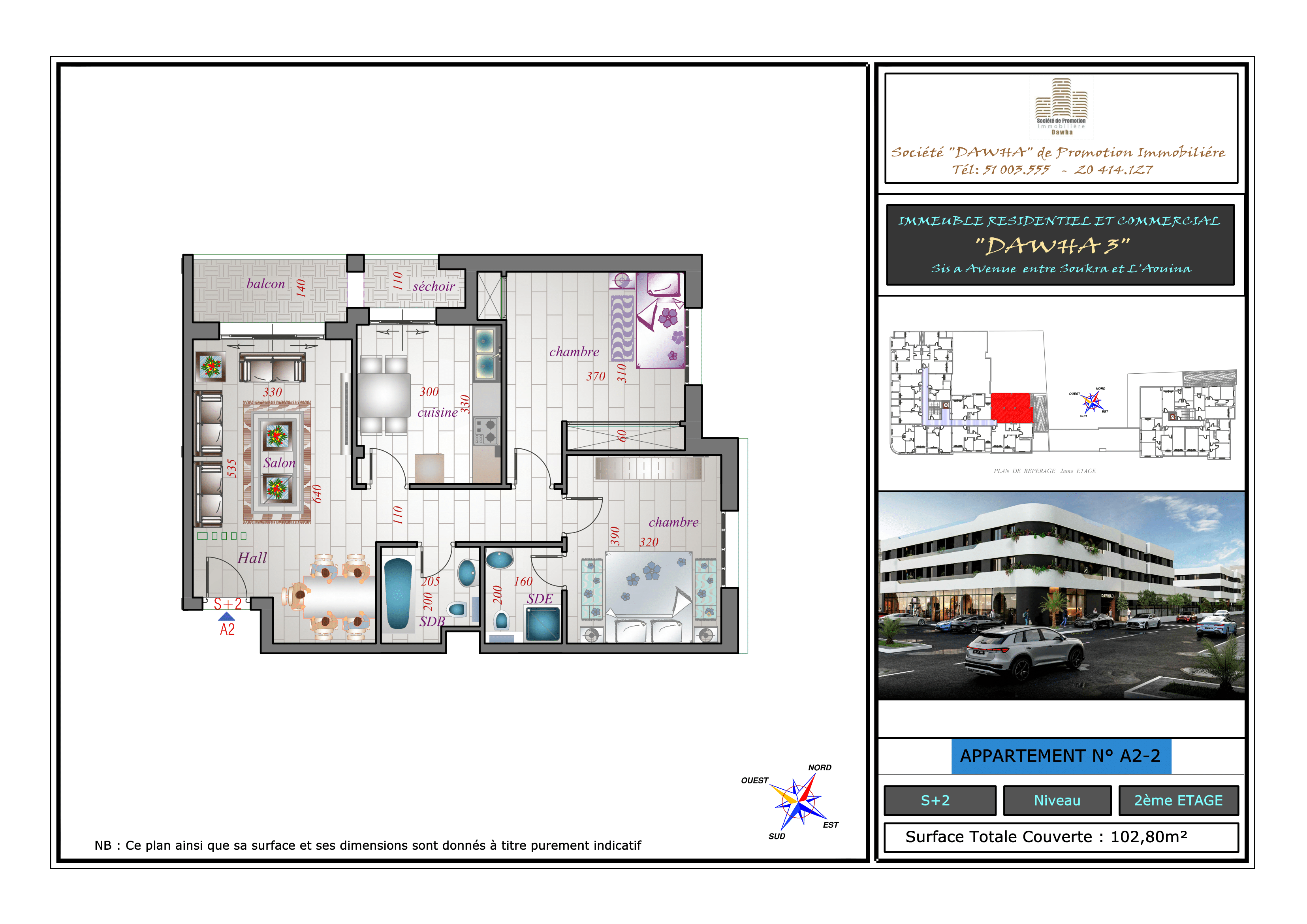 Appartement A2-2:S+2