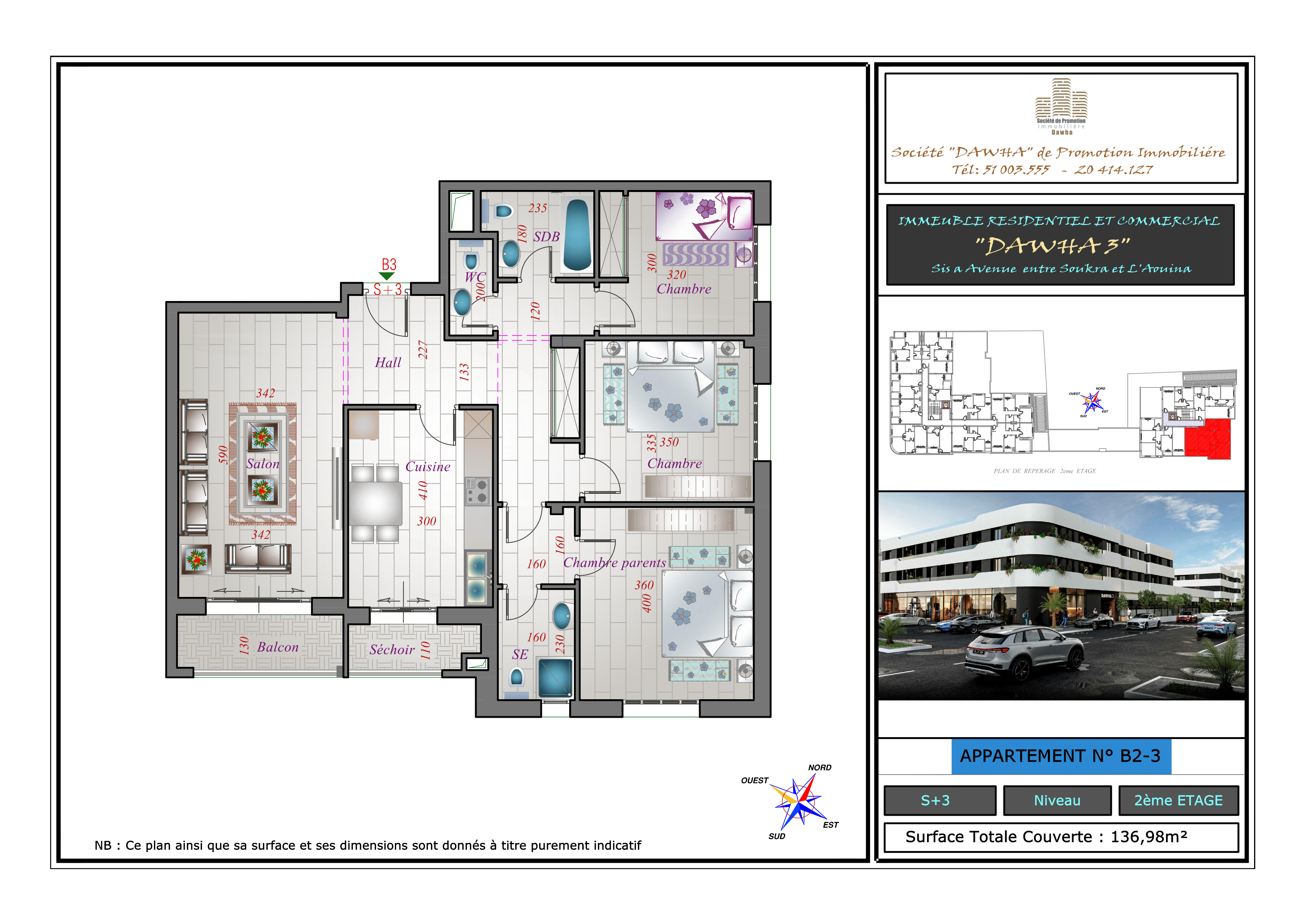 Appartement B2-3: S+3